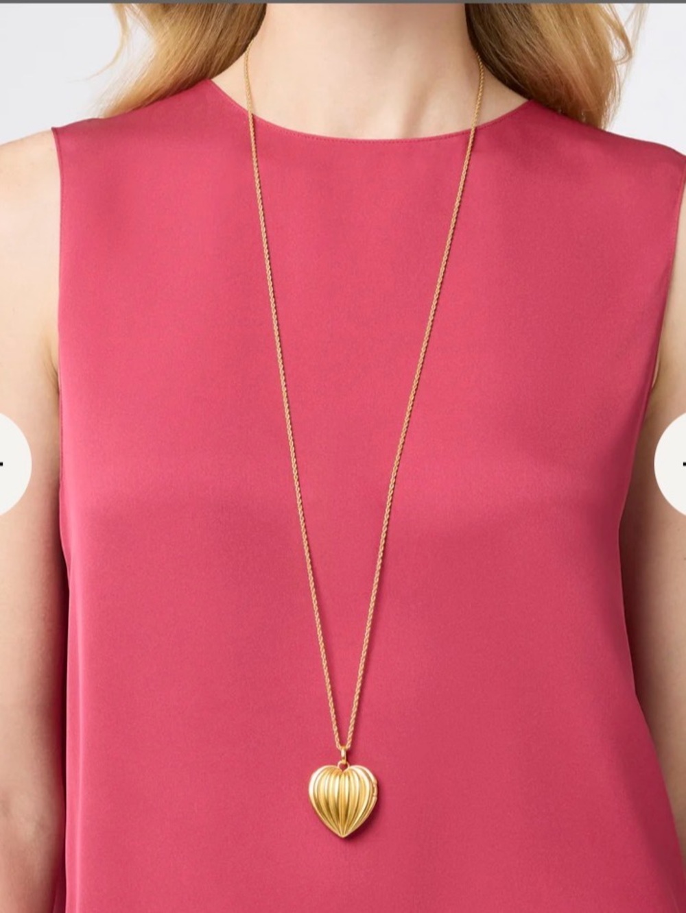 NWT Julie Vos Puffy Heart Locket In Gold
